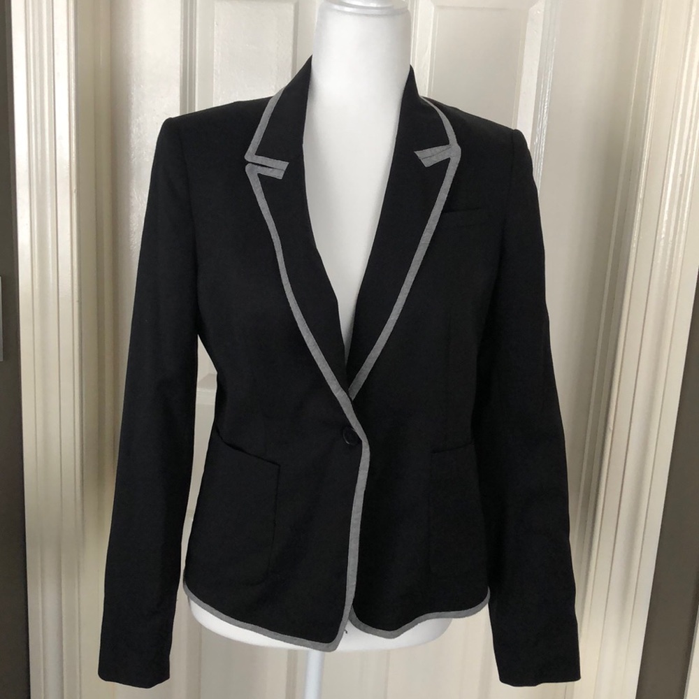 Gap Black Blazer w/ heather gray trim